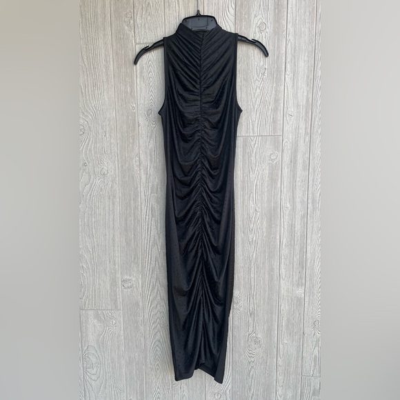 NWT Sofia Vergara Black Beaded Bodycon Midi Dress Size Medium 8/10 - Picture 11 of 12